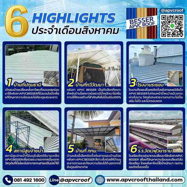อยากได้หลังคาดี ๆ ทนทาน กันร้อน ติดตั้งหลังคา APVC BESSER
