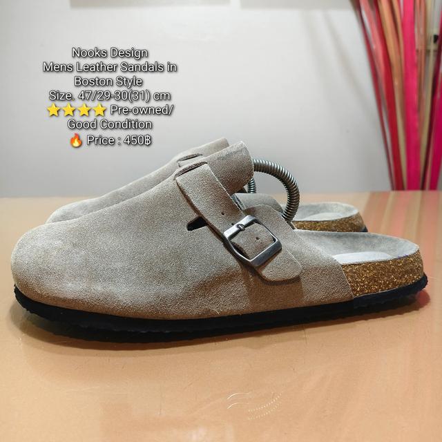 Nooks DesignMens Leather Sandals in Boston Style Size. 47/29-30(31) cm⭐️⭐️⭐️⭐️ Pre-owned/ Good Condition🔥 Price : 450฿