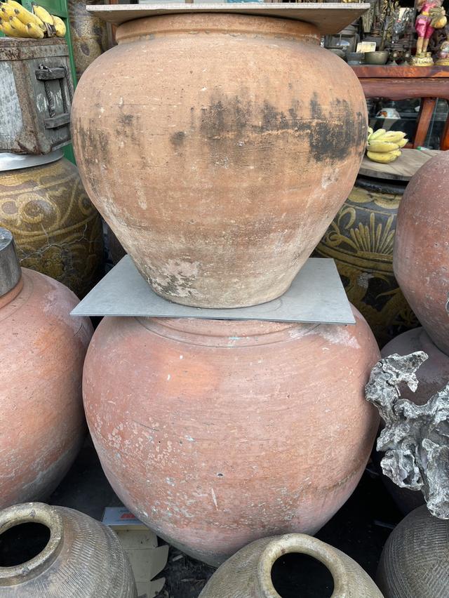 โอ่งแดง ใบใหญ่ ไซต์จัมโบ้ ขนาด70ซม โอ่งดินเผาอยุธยา 5