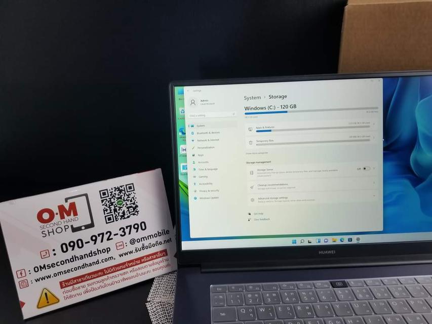 รูป ขาย/แลก HUAWEI MateBook D15 Ram16 SSD512 i5-1135G7 ศูนย์ไทย ประกันศูนย์ 2ปีเต็ม สวยมาก เพียง 19,900 บาท  2