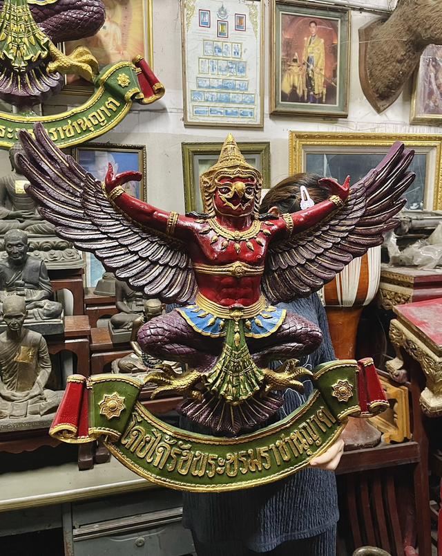 พญาครุฑ รูปหล่อองค์ครุฑ ครุฑองค์ใหญ่ ขนาด70ซม ครุฑแขวนผนัง