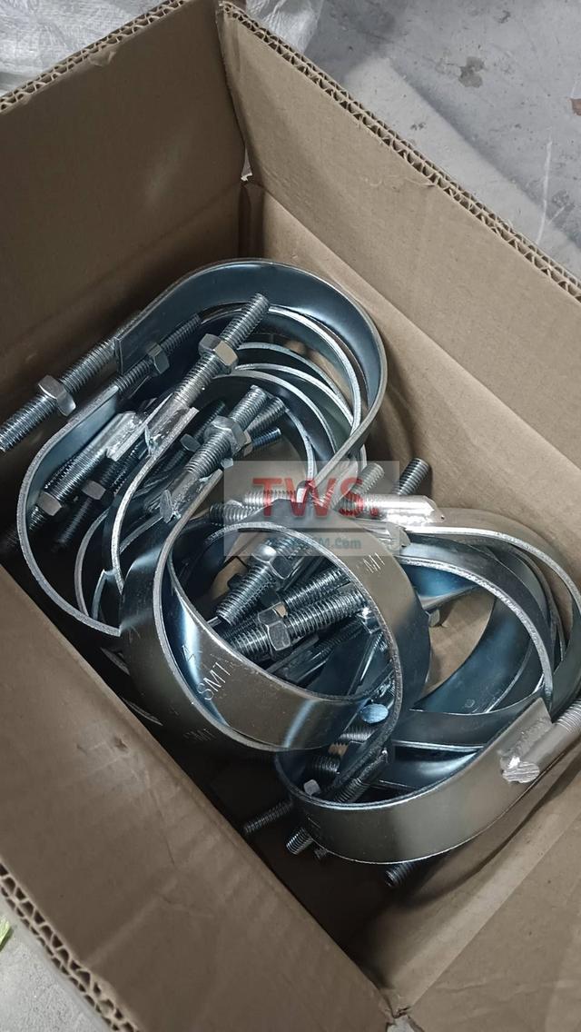 ยูแบน STRAP U-BOLT ชุบขาว ขนาด 2"-6" แกน 3/8" มีของพร้อมส่ง