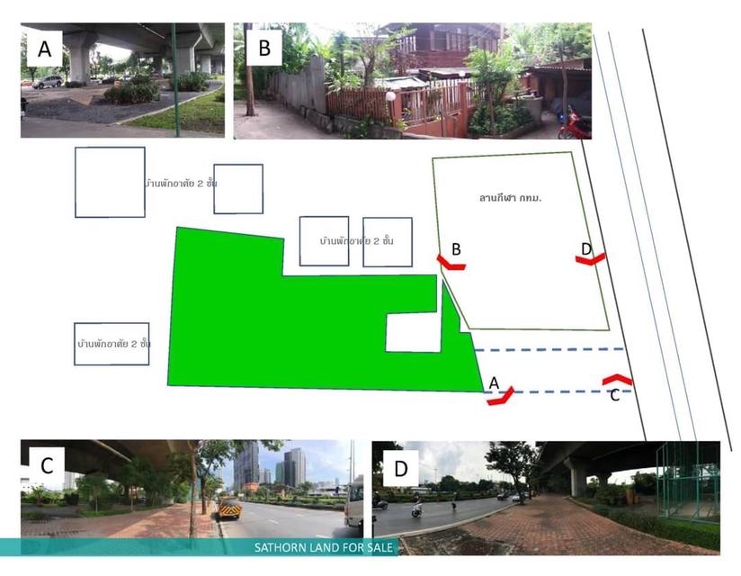 ขายที่ดิน 621 ตารางวา ติดถนน เจริญราษฎร์ ใกล้ถนน สาทร ทางขึ้น-ลงด่วนสาทร   3