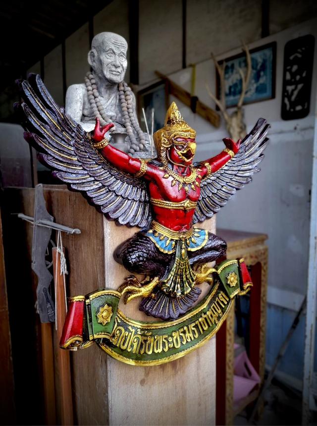 ครุฑแขวนผนัง ขนาด70ซม ครุฑหน้าเทพบุตร 4