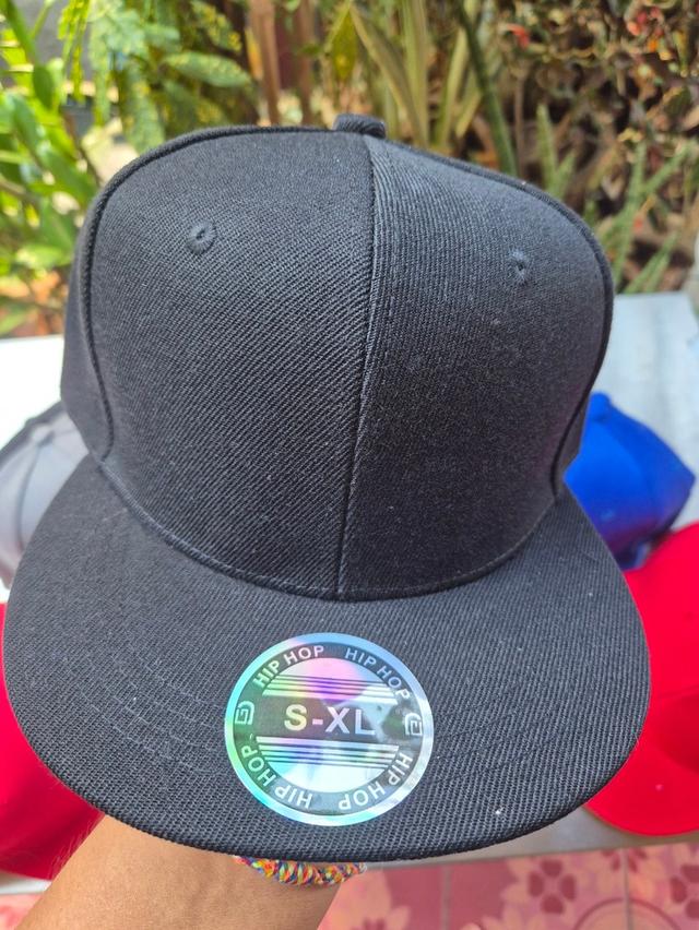 หมวกฮิบ หมวกแก๊ปสีพื้น Snapback Cap ทรง Hip Hop 8