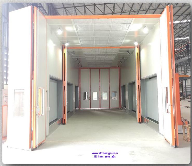 รับออกแบบสร้างห้องพ่นอบสีเฟอร์นิเจอร์ บูธพ่นสีม่านน้ำ ห้องพ่นสีรถบรรทุกขนาดใหญ่ ห้องพ่นสีรถพ่วง พร้อมงานเซ็นแบบห้องพ่นสี ISO 9