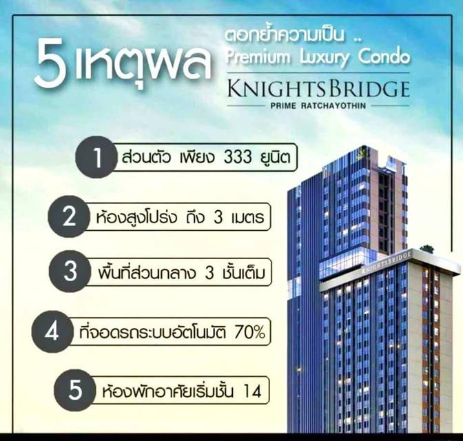 ✨️🍊 นาทีทอง! ขายด่วน คอนโด Knightsbridge Prime Ratchayothin 19
