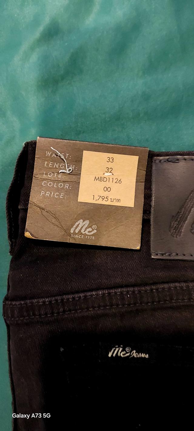 กางเกงยีน Mc Jeans สีดำผ้ายืด ซิบ เอว(waist)33 Length(32)  2