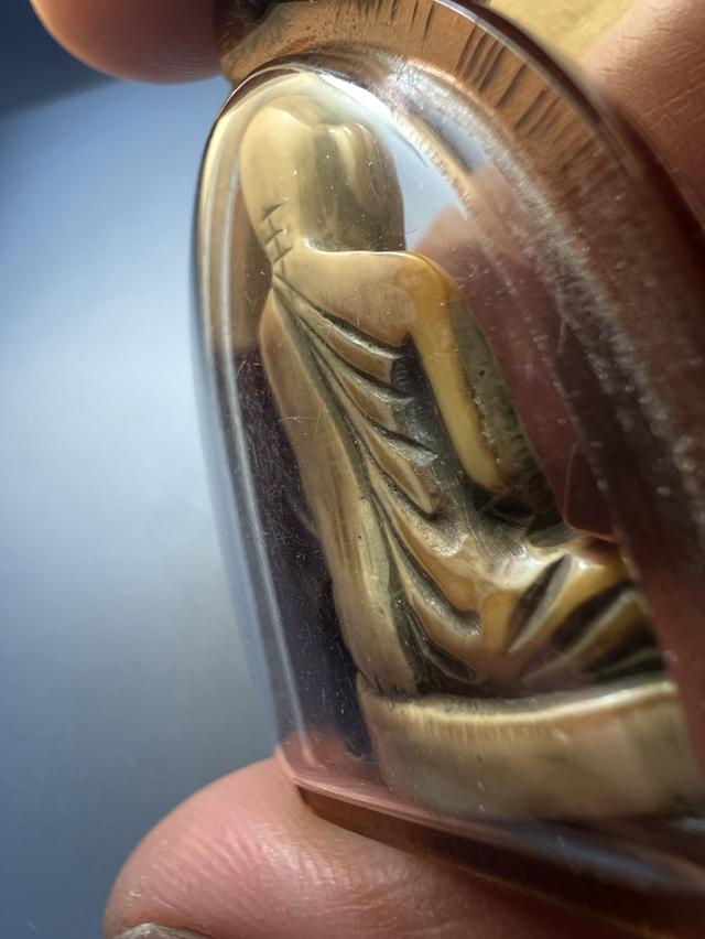 รูปหล่อแกะ หลวงพ่อเดิม วัดหนองโพ ไม่ทราบเนื้อ ไม่ใช่โลหะ ไม่ใช่ผง 9