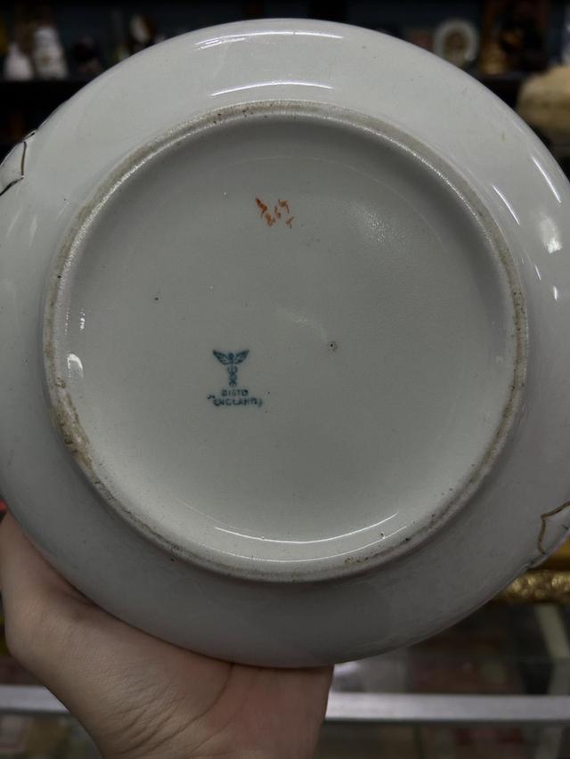 โถกระเบื้องเก่า งาน made in England งานเก่า ( ตำหนิตามภาพ) 4