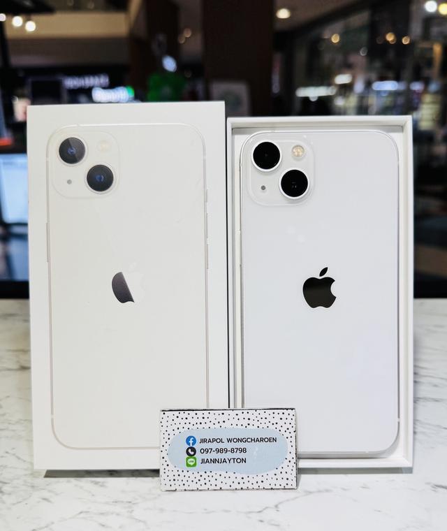 iPhone 13 128gb สีขาว แบต91% แท้ สภาพสวยมาก ยกกล่อง เดิมๆ มีหน้าร้าน