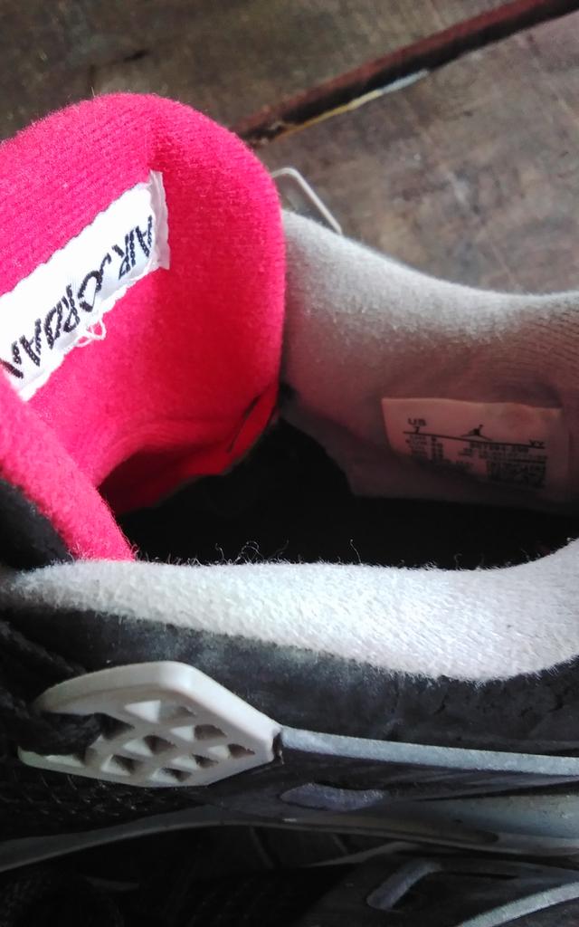 Nike air Jordan 4 retro black canvas 40" รูปที่ 2