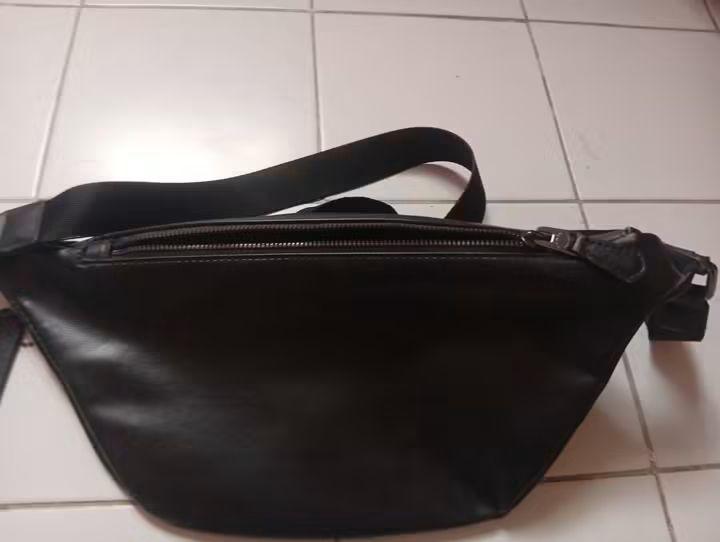 กระเป๋า COACHชื่อรุ่น: Warren Belt Bag In Signature Canvasสี:  ( สีเทาดำ ) รูปที่ 3