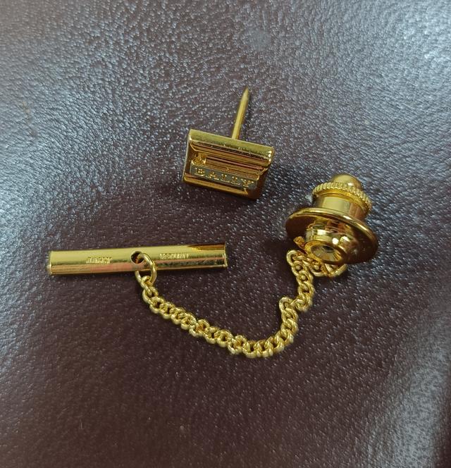 💫Cufflinks คัฟลิงค์ +Tie tack เข็มกลัดติดเนคไท แบรนด์  BALLY แท้ 💯 💫 รูปที่ 8