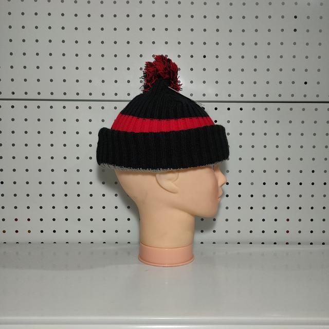 หมวกถัก Polar Wear 2 Ply Hat สีดำ-แดง ปอมปอม รูปย่อยที่ 3
