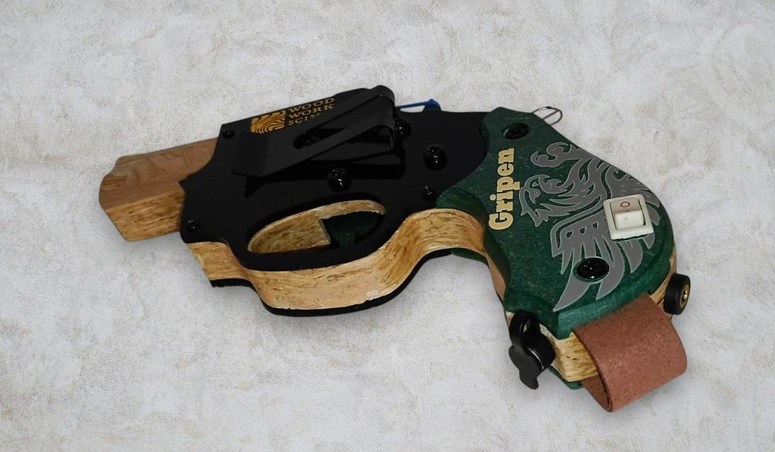 ปืนยิงยางที่ฟังเพลงได้ S-01 Vintage Rubber Band Gun with MP3  Player รูปที่ 3