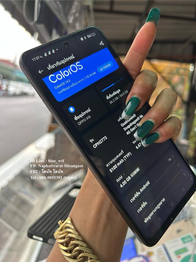 OPPO A5i จอ6.67นิ้ว 2ซิม รุ่นใหม่Android14 โหลดได้ทุกแอพ สภาพไร้รอย มีเคสให้ รูปที่ 3