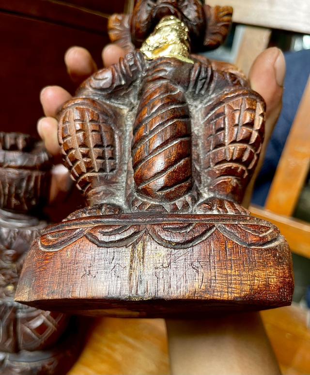 หนุมานไม้สักแกะสลัก หลวงพ่อดิ่ง วัดบางวัว หนุมานไม้โบราณ 8