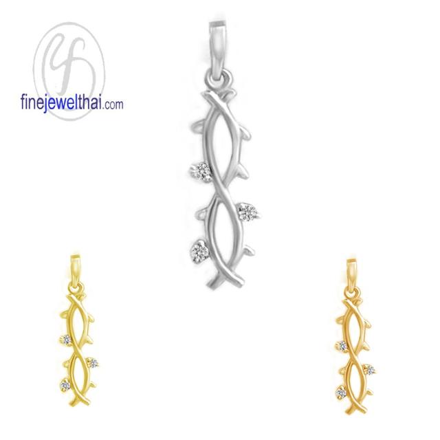 Finejewelthai จี้มินิมอล เงินแท้925 เพชรสังเคราะห์ - P1160cz00