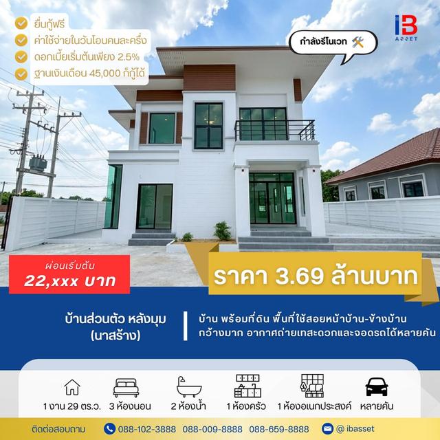ขายบ้านเดี่ยว นาสร้าง นครปฐม พร้อมที่ดินหน้าบ้าน 1