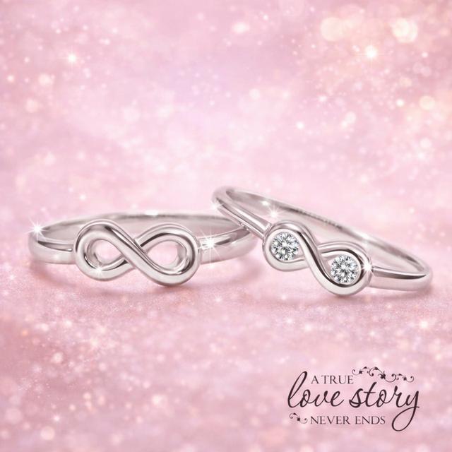 Finejewelthai Valentine Gift แหวนคู่รัก ดีไซน์อินฟินิตี้ VG124 รูปที่ 2