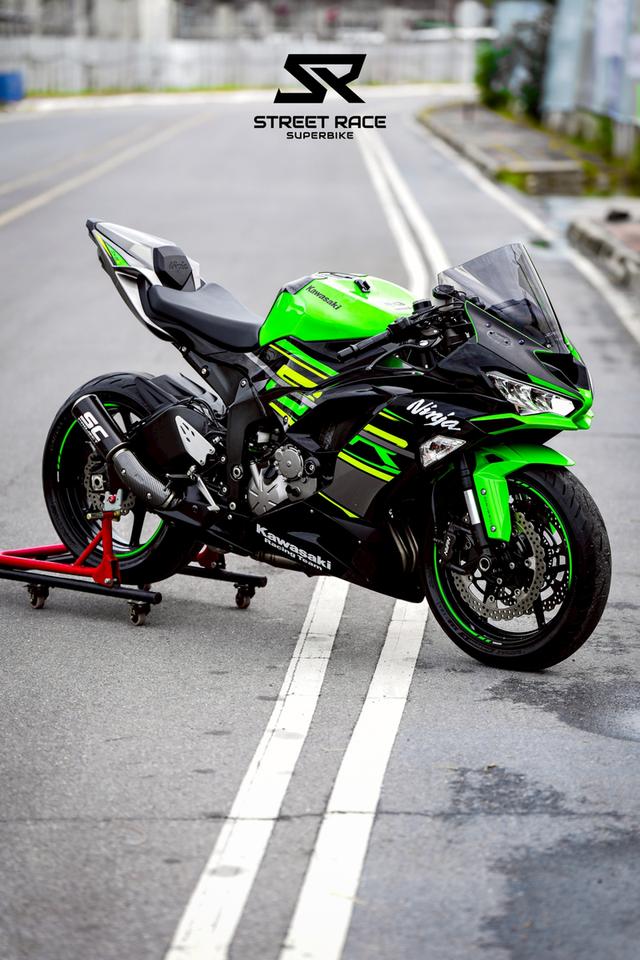 2019 Kawasaki ninja zx6-r krt รถปี 2019 ดำเขียว ของแต่งพอมี 13