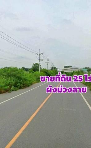 ขายที่ดินผังม่วงแปลงยาวฉะเชิงเทรา ขายที่ดินสวยโซนโรงงานอุตสาหกรรม ผังม่วงลาย บนเนื้อ 25-2-97ไร่ ( อยู่โซนโรงงาน )