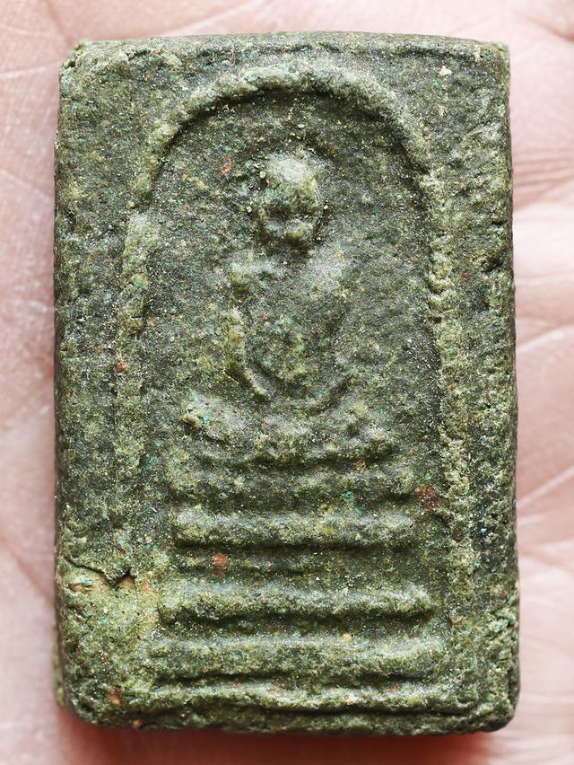 พระสมเด็จฟ้าผ่า หลวงพ่อพรหม วัดช่องแค ปี 2512 เนื้อเขียว...นิยม รูปที่ 8