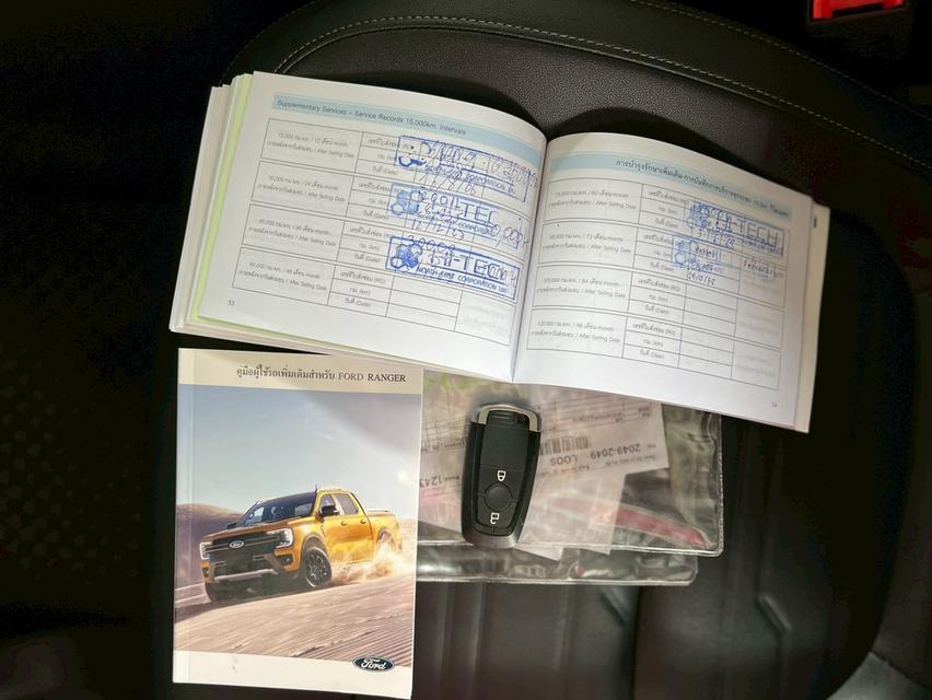 ปี 2022 FORD RANGER, 2.0 SPORT โฉม HI-RIDER  DOUBLE CAB สีดำ เกียร์ออโต้ 12