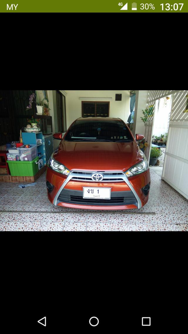 ขายรถtoyota yaris ปี 2014รุ่น1.2g สีส้ม top 6