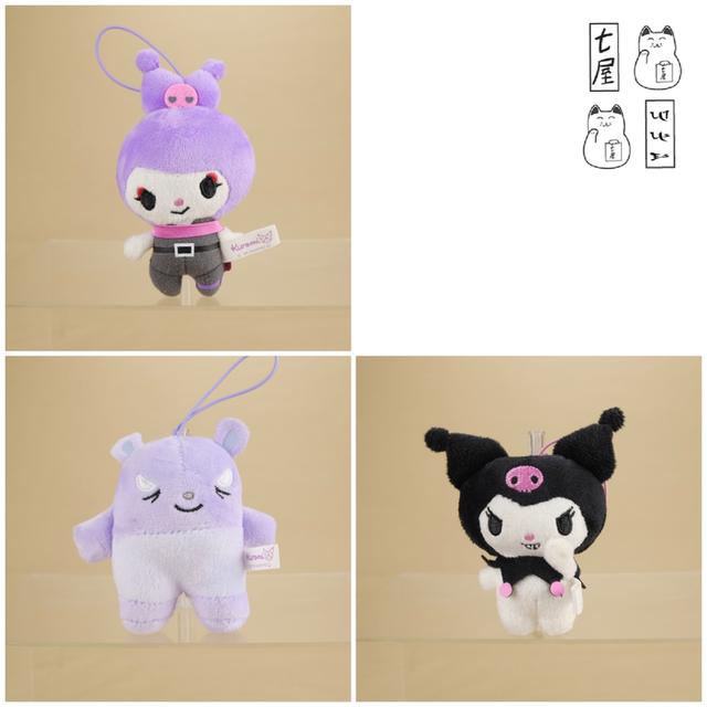 พวงกุญแจ ตุ๊กตา 2 คุโรมิ & 1 บากุ 😈 Set 3 in Pack 📚 SANRIO 2025・FuRyu・My Melody 50th & Kuromi 20th Anniversaries ~ Baku Mascot Keychain 9-11 cm ✨ รูปที่ 5