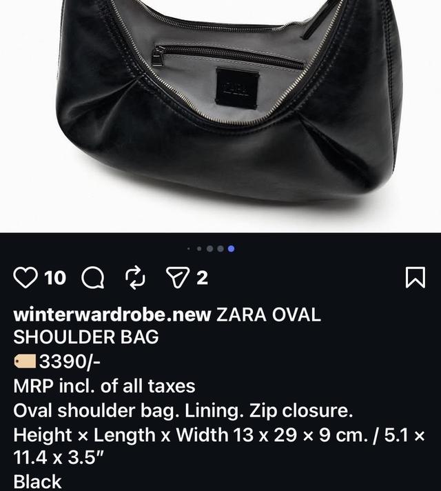 Zara Shoulder Bag สีดำ