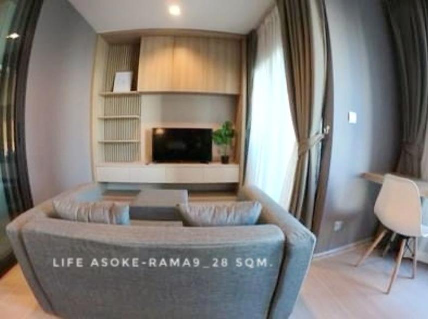 ให้เช่า คอนโด studio type 1 bedroom Life Asoke - Rama 9 : ไลฟ์ อโศก พระราม 9 28 ตรม. good location good facilities near  1