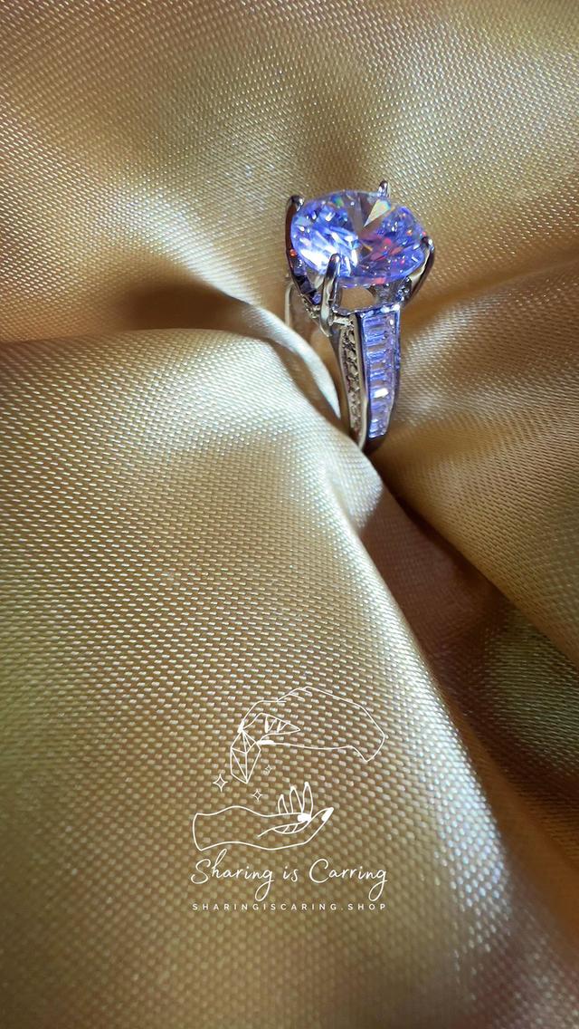 แหวนแฟชั่น เพชรแฟนซี Moissanite แบบ บริดเจอตัน ราคา ฿3,590.- บาท รวมส่ง Bridgerton style