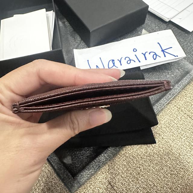 chanel card holder สีแดงเบอร์กันดี รูปที่ 7