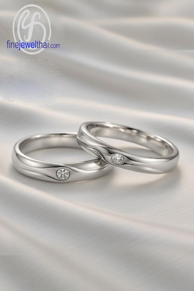 Finejewelthai แหวนคู่ เพชรแท้ เบลเยี่ยมคัท พร้อมใบรับรอง DGS5