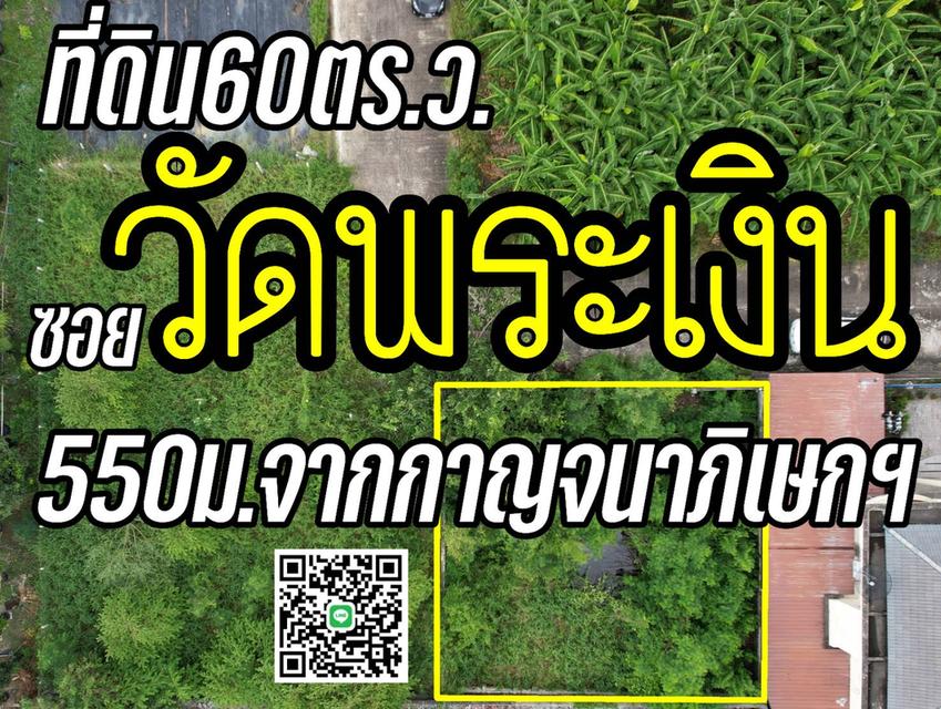 ที่ดิน60ตร.ว. ซอยวัดพระเงิน 1