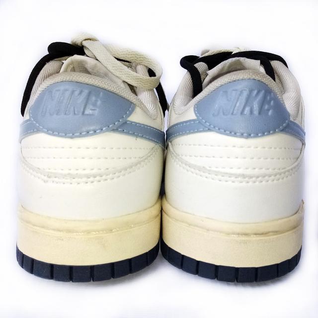 NIKE รองเท้าผ้าใบมือสอง สีขาว-ฟ้า เชือกสองสี สภาพเหมือนใหม่ จัดส่งฟรี!!! เก็บปลายทาง 6