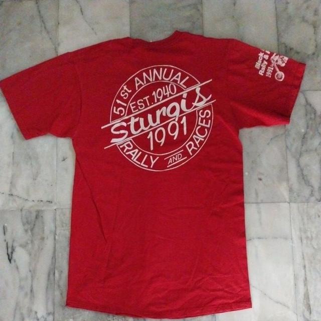 เสื้อยืดแขนสั้น แนวไบค์เกอร์ Sturgis,S.D.Ride & Free 51st Anniversary 1991 แท้ มือสอง สภาพดี ของพร้อมส่งครับ รูปที่ 7