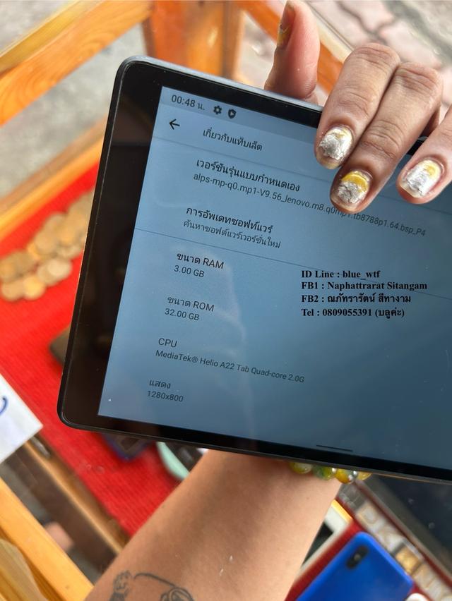 Lenovo Tab M8 TB-8505X ใส่ซิมโทรได้4Gจอ8นิ้ว Rom32 Ram3 โหลดแอพได้ ใช้งานปกติ 5