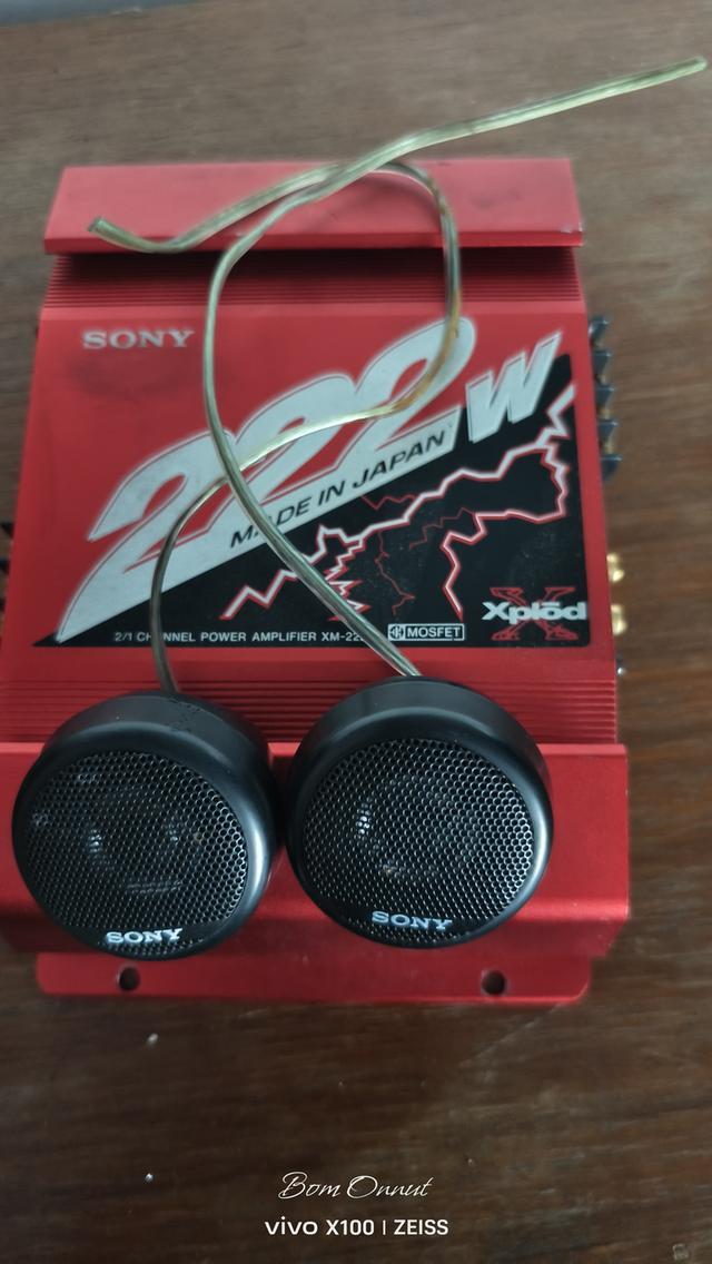 ส่งต่อครับ เครื่องขยายเสียงสำหรับรถยนต์ Sony Xplod XM-222 MOSFET  ดอก 6 × 9 3 ทางได้สบาย แถมดอกทวิตเตอร์ของ sony แท้ให้ 1 คู่ ราคา 1250 รสให้