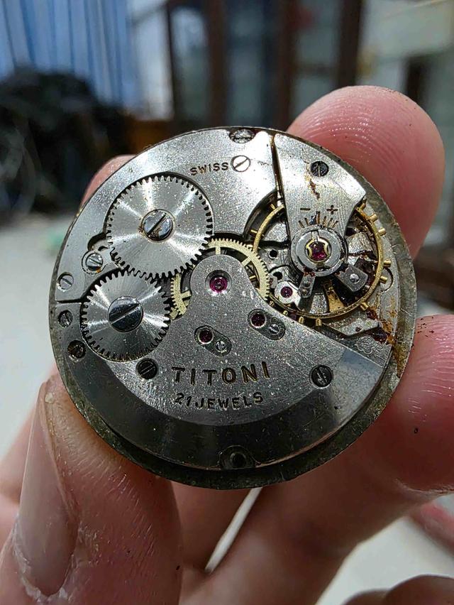 A.อะไหล่เครื่อง นาฬิกา TITONI ติโตนี่ เก่าเก็บ สวยหายาก รุ่นเก่า ขายตามสภาพ พร้อมส่ง รูปย่อยที่ 3