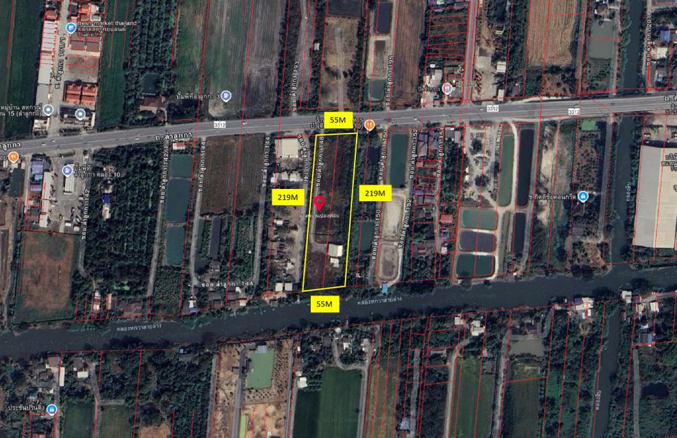 ให้เช่า ที่ดิน คลอง 10 ลำลูกกา 7 ไร่ 2 งาน 66 ตร.วา ทำเลดี ติดถนนลำลูกกา เหมาะทำการค้า โกดัง ปั๊มน้ำมัน 2