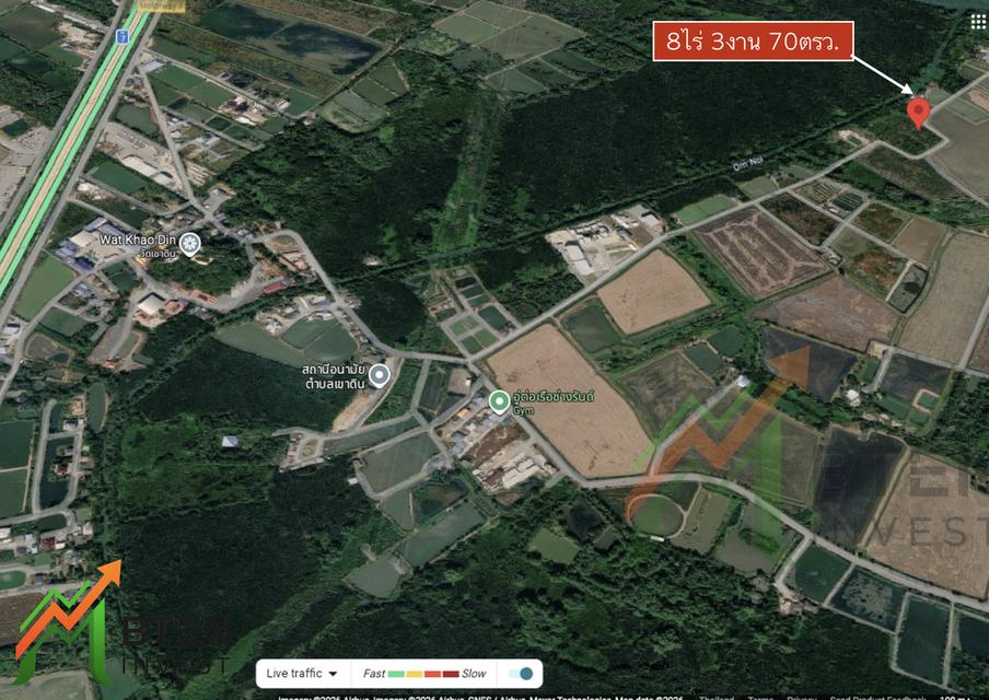 ที่ดินขายด่วน ยกแปลง ทำเลทอง 8 ไร่ 3งาน 70 ตรว 7