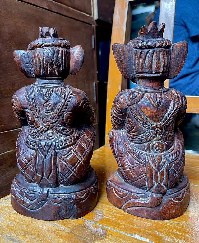 หนุมานไม้สักแกะสลัก หลวงพ่อดิ่ง วัดบางวัว หนุมานไม้โบราณ 4