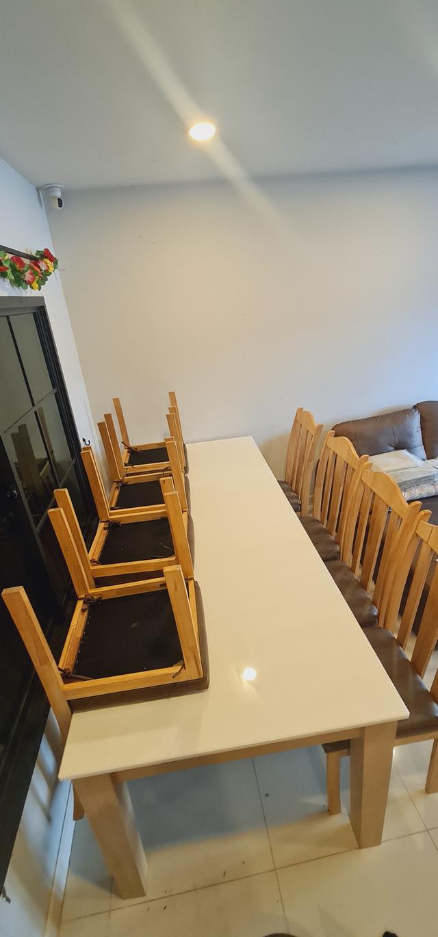 ชุดโต๊ะกินข้าวหน้าท๊อปหินอ่อนสีขาว 2