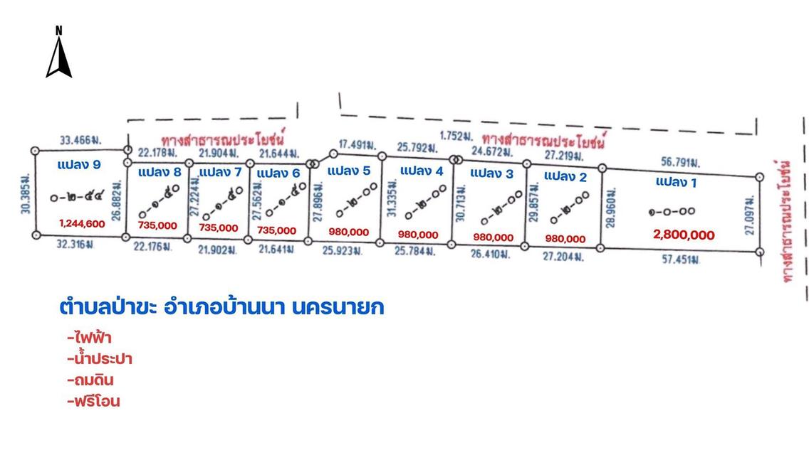 เปิดขายที่ดินทำเลบ้านนา นครนายก เริ่มต้นเพียง 4,900 บาท/ตร.ว. 1