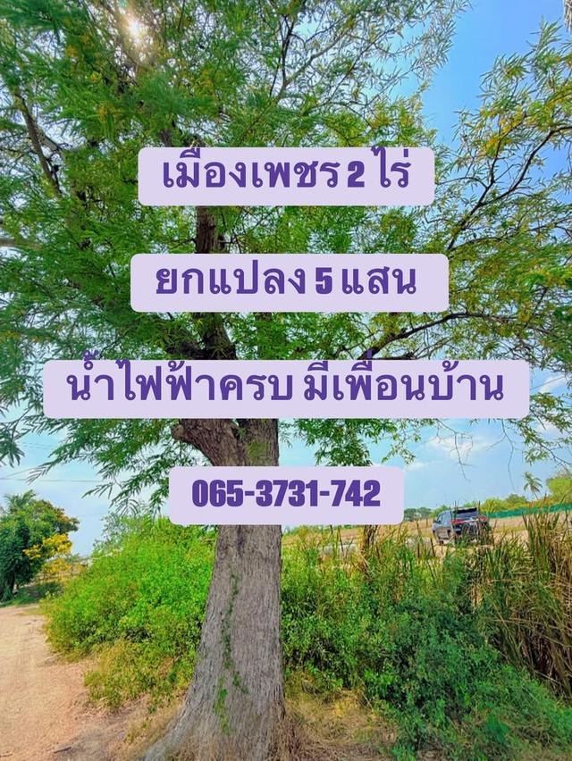 ที่ดินโฉนด 2 ไร่ เมืองเพชร ไร่ละ 250,000 บาท น้ำไฟฟ้าครบ