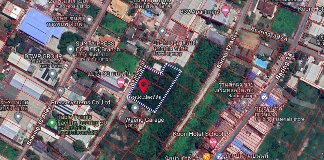 ขายที่ดิน 620.3 ตรว. สุขุมวิท 107 ซอยแบริ่ง 30