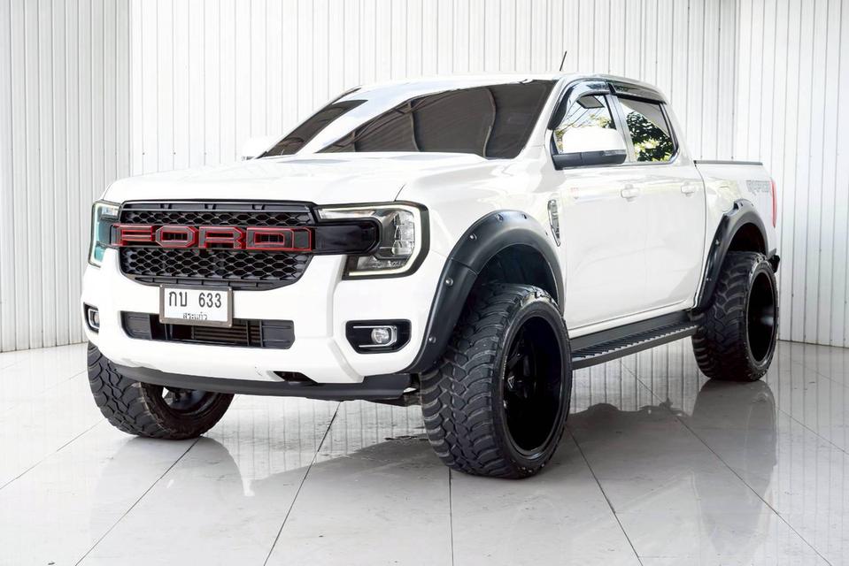 FORD RANGER 2.0 TURBO XLT เกียร์AT ปี 2023 สีขาว โฉม HI-RIDER DOUBLE CAB